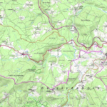 Carte IGN parcours de la rivière Senouire